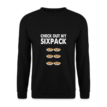 Pâtes Sixpack - Sweat-shirt Unisexe - noir - Devant - Alina (178cm) & Michal (187cm)