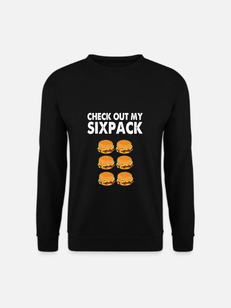 Burger Sixpack - Sweat-shirt Unisexe - noir