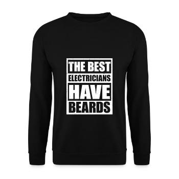 electrician electrical engineering master trainee apprentice - Unisex Sweatshirt - black - Front - Alina (178cm) & Michal (187cm)