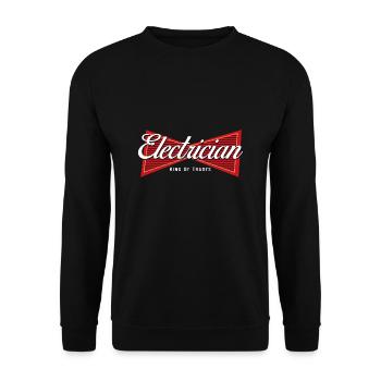electrician electrical engineering master trainee apprentice - Unisex Sweatshirt - black - Front - Alina (178cm) & Michal (187cm)