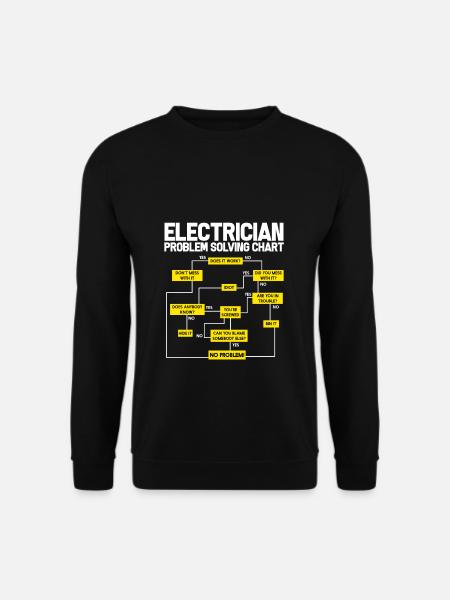 elektriker elektrotechnik meister lehrling azubi - Unisex Pullover - Schwarz