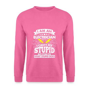 electrician electrical engineering master trainee apprentice - Unisex Sweatshirt - pink - Front