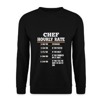 Cuisinier cuisinier cuisinier cuisinier cuisinier - Sweat-shirt Unisexe - noir - Devant - Alina (178cm) & Michal (187cm)