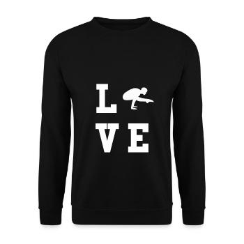 Turner turnen Gymnastik Turnsport Yoga Akrobatik - Unisex Pullover - Schwarz - Vorne - Alina (178cm) & Michal (187cm)