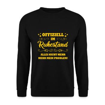 Retirement all no longer my problem Pension - Unisex Sweatshirt - black - Front - Alina (178cm) & Michal (187cm)