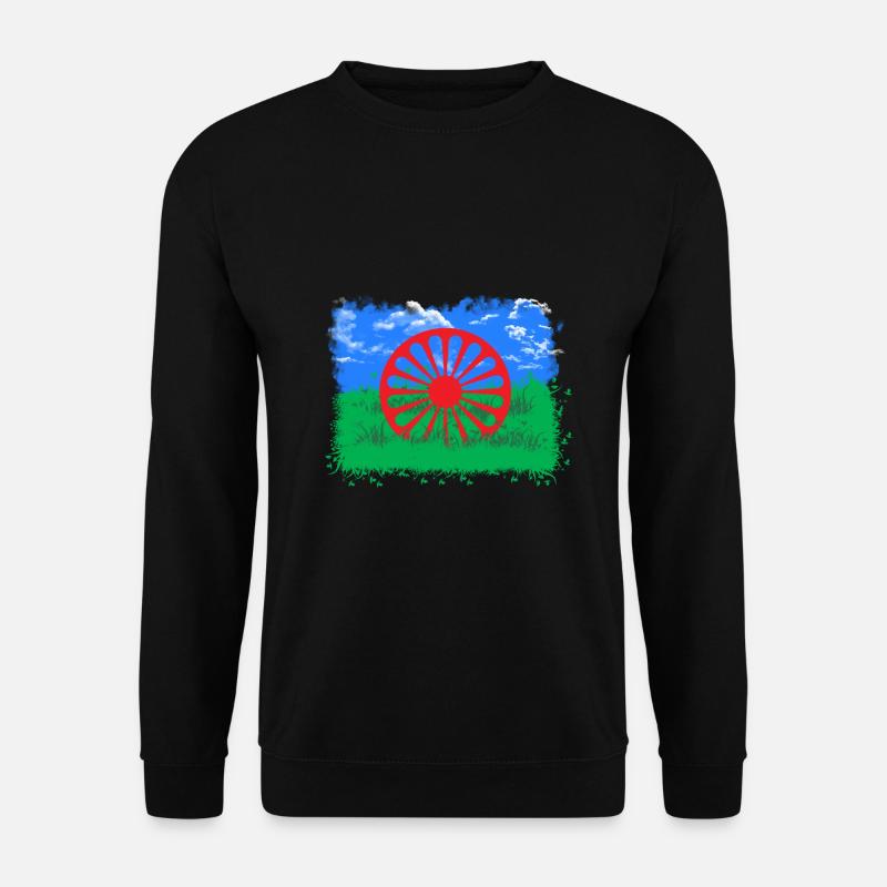 Rom et Sinti Drapeau Liberté et Nature - Sweat-shirt Unisexe - noir