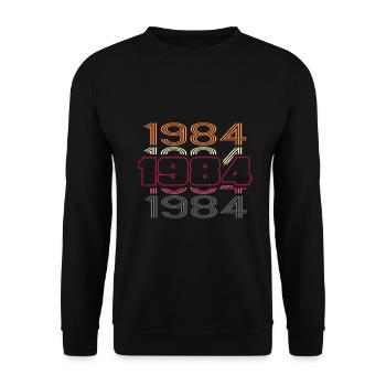1984 anniversaire meilleure soirée disco rétro - Sweat-shirt Unisexe - noir - Devant - Alina (178cm) & Michal (187cm)