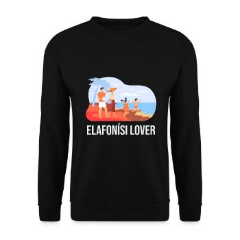 Elafonisi Lover - Unisex Sweatshirt - black - Front - Alina (178cm) & Michal (187cm)