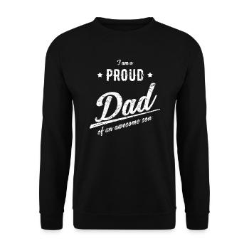 Je suis un papa fier d'un fils génial. - Sweat-shirt Unisexe - noir - Devant - Alina (178cm) & Michal (187cm)