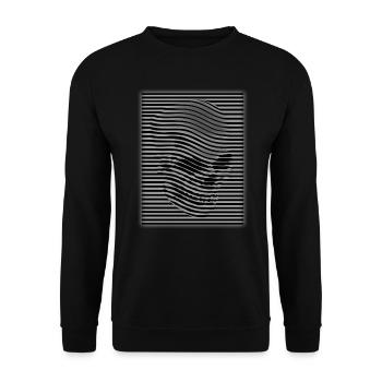 3D Skull - Totenkopf - Unisex Pullover - Schwarz - Vorne - Alina (178cm) & Michal (187cm)