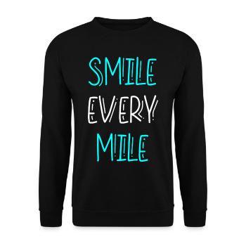 Smile Every Mile - Unisex Pullover - Schwarz - Vorne - Alina (178cm) & Michal (187cm)
