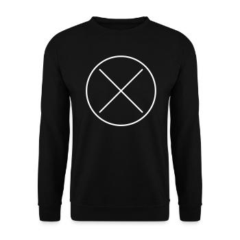 Circle Cross Personalization Vector Color Changing - Unisex Sweatshirt - black - Front - Alina (178cm) & Michal (187cm)