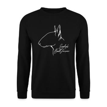 Anglais Bull Terrier Profil Chiens Chien Wilsigns - Sweat-shirt Unisexe - noir - Devant - Alina (178cm) & Michal (187cm)