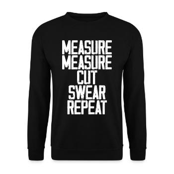 Mesure Mesure Coupe Jurer Répéter 3 - Sweat-shirt Unisexe - noir - Devant - Alina (178cm) & Michal (187cm)