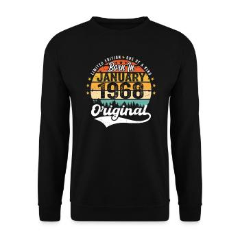 Les Legends sont nés en janvier 1968 - Sweat-shirt Unisexe - noir - Devant - Alina (178cm) & Michal (187cm)