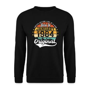 Les Legends sont nés en janvier 1984 - Sweat-shirt Unisexe - noir - Devant - Alina (178cm) & Michal (187cm)