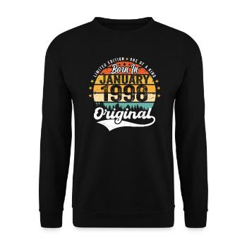 Les Legends sont nés en janvier 1998 - Sweat-shirt Unisexe - noir - Devant - Alina (178cm) & Michal (187cm)