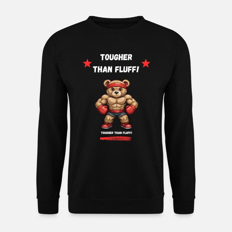 Cool Teddy Boxer - AI-Generated - Unisex Sweatshirt - black