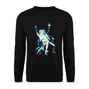 Abstractive Person#1 - Unisex Sweatshirt - black - Front - Alina (178cm) & Michal (187cm)