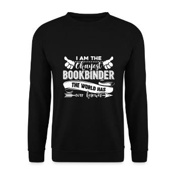 I Am The Okayest Bookbinder - Unisex Sweatshirt - black - Front - Alina (178cm) & Michal (187cm)
