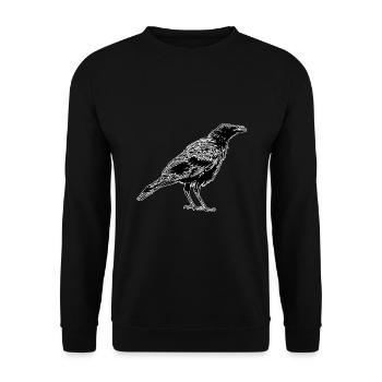 Crow - Unisex Sweatshirt - black - Front - Alina (178cm) & Michal (187cm)