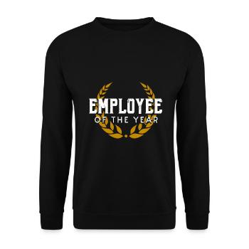 Employee of the Year Gift Office Award - Unisex Sweatshirt - black - Front - Alina (178cm) & Michal (187cm)