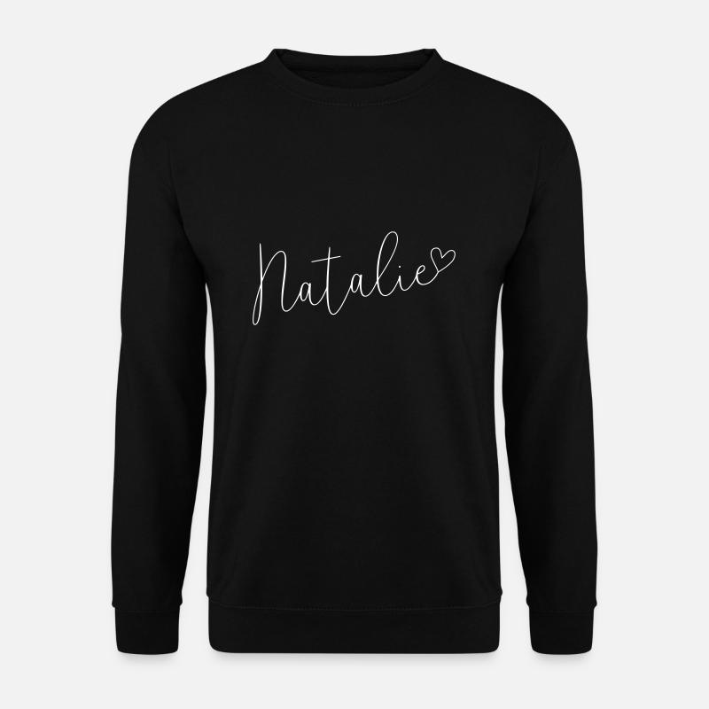 Natalie Mädchen Name Vorname Namenstag - Unisex Pullover - Schwarz