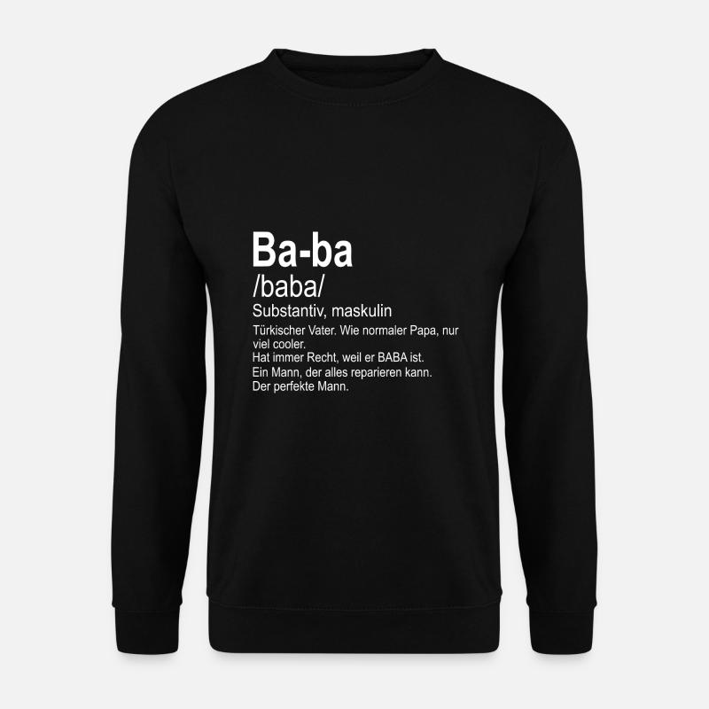 Türkischer Baba | Vatertagsgeschenk EN IYI BABA - Unisex Pullover - Schwarz