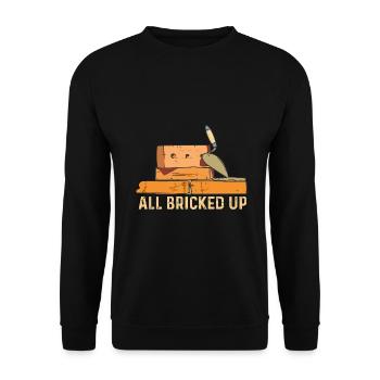 Tout en maçon - Maurer Design - Sweat-shirt Unisexe - noir - Devant - Alina (178cm) & Michal (187cm)