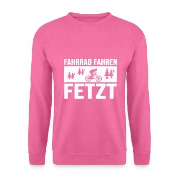 Fahrrad Fahrradfahrer radlos Drahtesel sattelfest - Unisex Pullover - Pink - Vorne