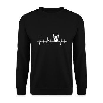 Death heavy metal shirt Rock Rock'n'Roll Shirt - Unisex Sweatshirt - black - Front - Alina (178cm) & Michal (187cm)