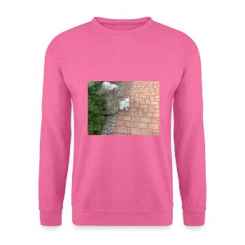 Katze Busch Mülltonne Stein - Unisex Pullover - Pink - Vorne