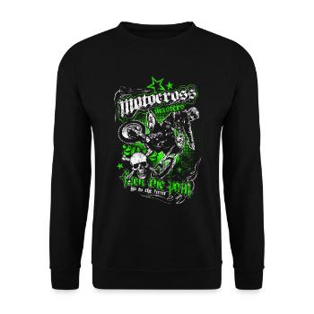 Motocross - Unisex Pullover - Schwarz - Vorne - Alina (178cm) & Michal (187cm)