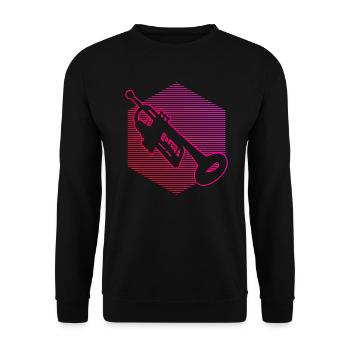 Trompete Trumpet Player Trompetenspieler - Unisex Sweatshirt - black - Front - Alina (178cm) & Michal (187cm)
