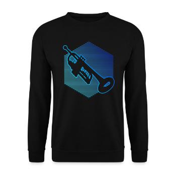 Trumpeter Trumpet Playing Trumpet Players - Unisex Sweatshirt - black - Front - Alina (178cm) & Michal (187cm)