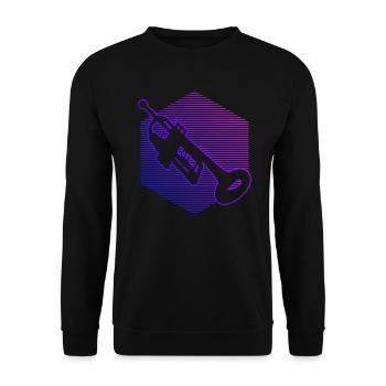 Trumpets Player Trumpeter Ladies Trumpet Playing - Unisex Sweatshirt - black - Front - Alina (178cm) & Michal (187cm)