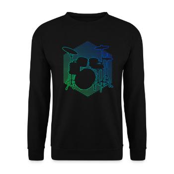 Drums Drumming Drummer - Unisex Sweatshirt - black - Front - Alina (178cm) & Michal (187cm)