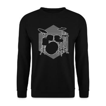 Drummer Women Drummer Percussionist - Unisex Sweatshirt - black - Front - Alina (178cm) & Michal (187cm)