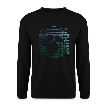 Drumming Drums Women Drummer - Unisex Sweatshirt - black - Front - Alina (178cm) & Michal (187cm)