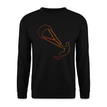 Kite Kitesurfer Kitesurfing Men Kite Kitesurf - Unisex Sweatshirt - black - Front - Alina (178cm) & Michal (187cm)