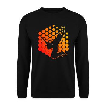 Gitarre electronic guitar akustische gitarre - Unisex Pullover - Schwarz - Vorne - Alina (178cm) & Michal (187cm)