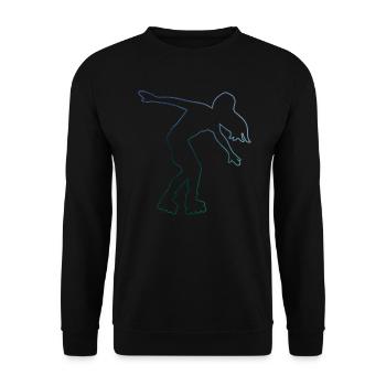 Roller Skating Skate Roller Skates Women Roller Sk - Unisex Sweatshirt - black - Front - Alina (178cm) & Michal (187cm)