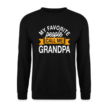 Opa Großvater Mes gens préférés m’appellent grand-père - Sweat-shirt Unisexe - noir - Devant - Alina (178cm) & Michal (187cm)