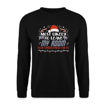 Noël Noël Gamer Gaming Dire Humour Drôle - Sweat-shirt Unisexe - noir - Devant - Alina (178cm) & Michal (187cm)