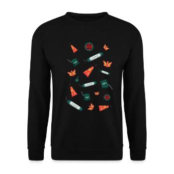 Assortiment de feux d’artifice - Sweat-shirt Unisexe - noir - Devant - Alina (178cm) & Michal (187cm)