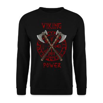 Viking Power (rouge) - Sweat-shirt Unisexe - noir - Devant - Alina (178cm) & Michal (187cm)