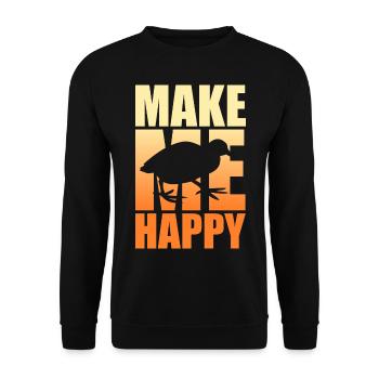 Quail Luck - Unisex Sweatshirt - black - Front - Alina (178cm) & Michal (187cm)