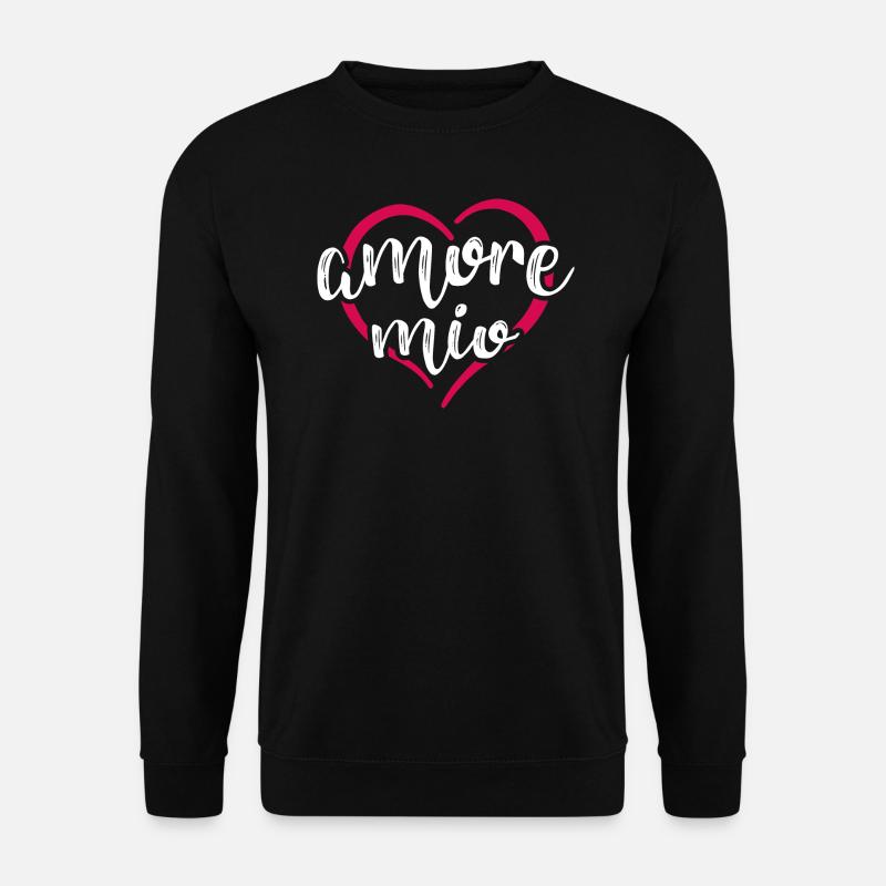 Amore mio coeur mon amour - Sweat-shirt Unisexe - noir
