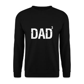 Dad of 3 children - Unisex Sweatshirt - black - Front - Alina (178cm) & Michal (187cm)