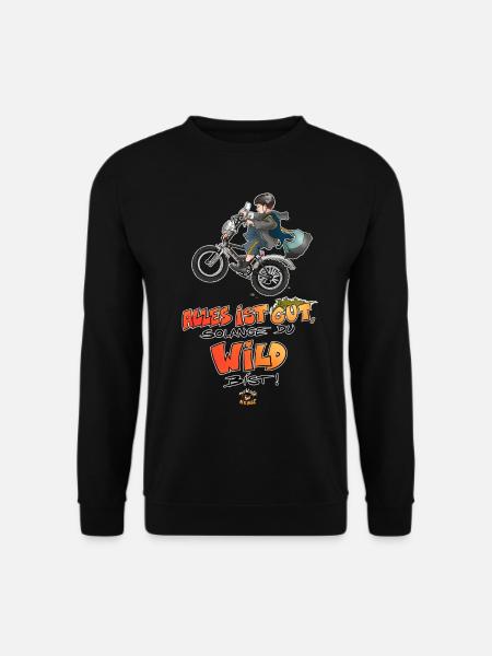 Die Wilden Kerle Marlon auf Fahrrad - Unisex Pullover - Schwarz